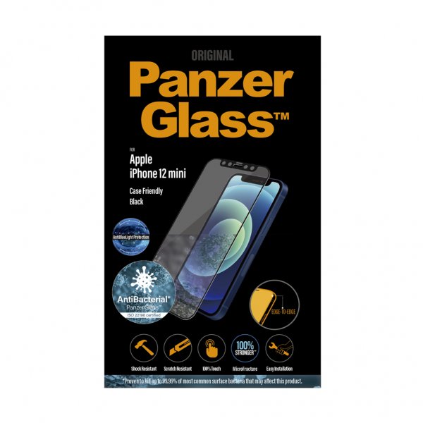 PanzerGlass iPhone 12 Mini Skärmskydd Edge-to-Edge Anti-Bluelight