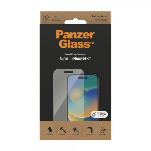 PanzerGlass iPhone 14 Pro Skärmskydd Classic Fit