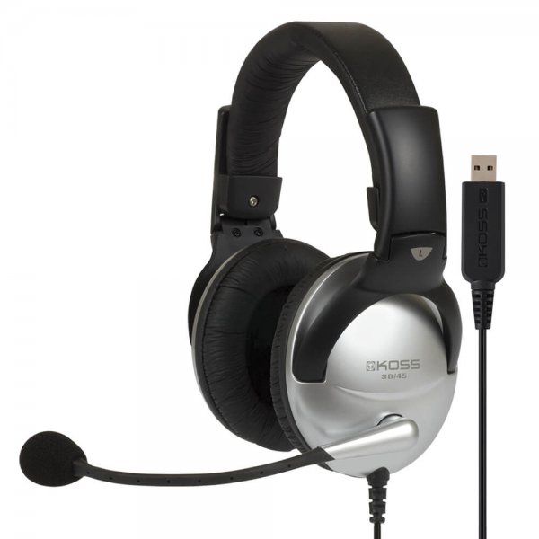 Koss Headset SB45 USB On-Ear Silver/Svart