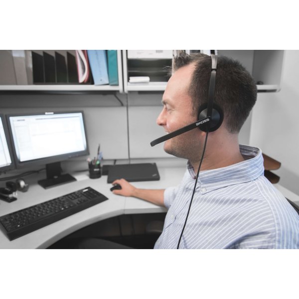 Koss Headset CS200-USB On-Ear Mic Svart