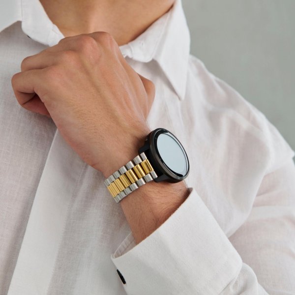 Burga Samsung Galaxy Watch 22mm Armband Metal Silver Guld