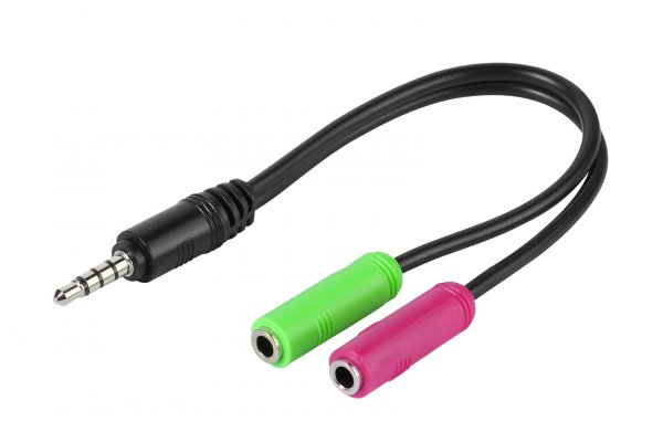 Vivanco Headsetadapter 3.5mm hane till 2x3.5mm hona