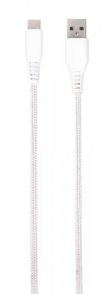 Vivanco Kabel Longlife Braided USB-A/USB-C 2.5m Vit