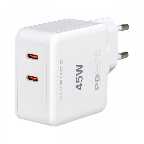 Vivanco Laddare Super Fast PD Dual Charger 45W