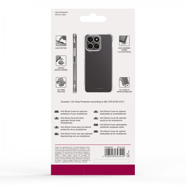 Vivanco Honor 200 Smart Skal Anti-Shock Transparent