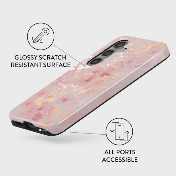 Burga Samsung Galaxy S24 Skal Tough Golden Coral
