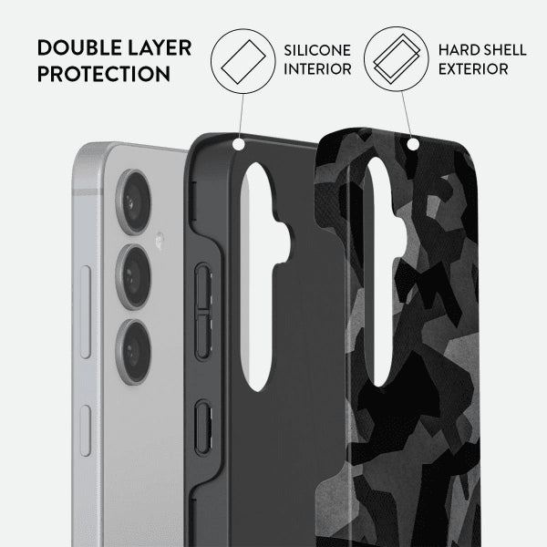 Burga Samsung Galaxy S24 Skal Tough Night Black Camo