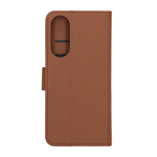 Samsung Galaxy S25 Edge Fodral med Kortfack Stativfunktion Brun
