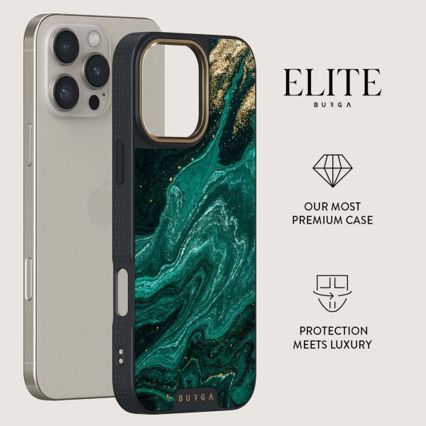 Burga iPhone 16 Pro Skal Elite Dark MagSafe Emerald Pool