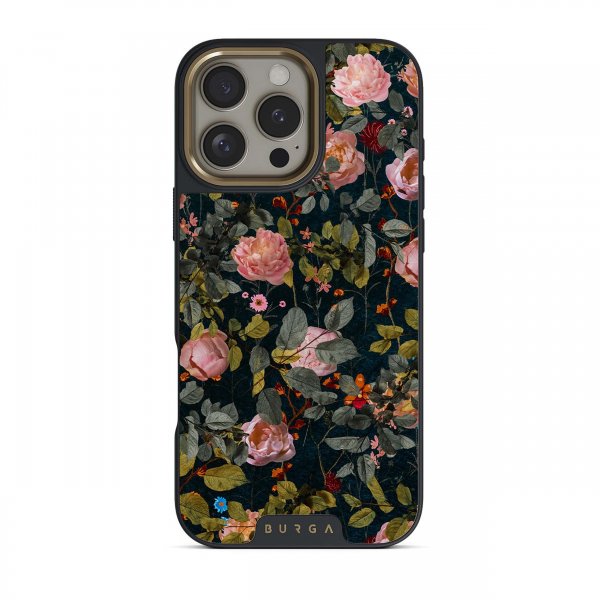 Burga iPhone 16 Skal Elite Dark MagSafe Bloomy Garden