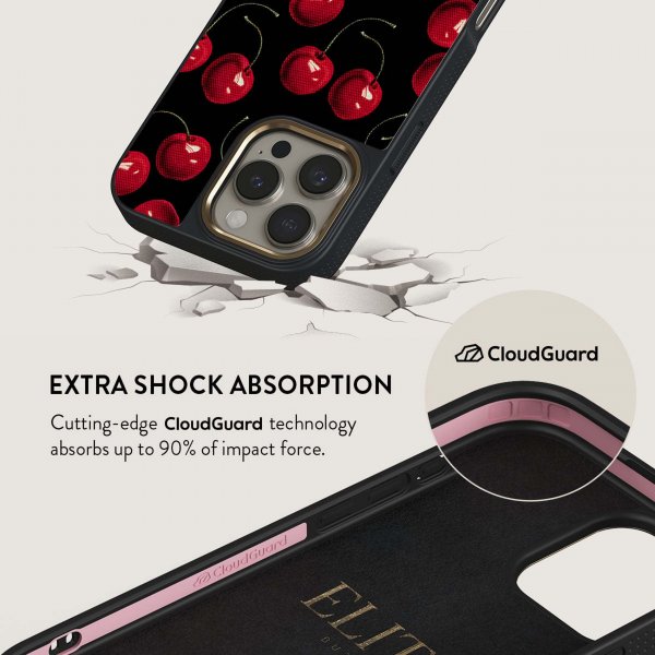 Burga iPhone 15 Skal Elite Dark MagSafe Cherrybomb