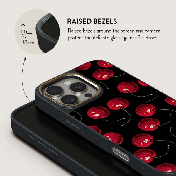 Burga iPhone 14 Skal Elite Dark MagSafe Cherrybomb
