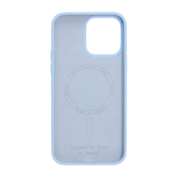 Rvelon iPhone 14 Pro Max Skal Silikon MagSafe Ljusblå
