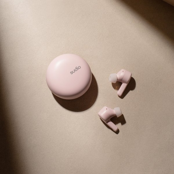 Sudio Hörlurar In-Ear A2 True Wireless ANC Rosa