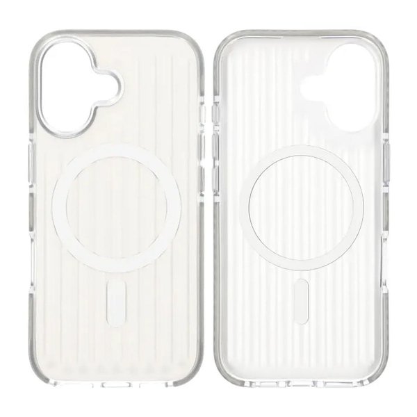 iPhone 17 Skal Korrugerad MagSafe Silver