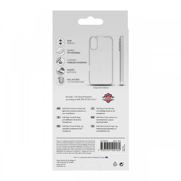 X2O iPhone 17 Pro Skal Soft Clear Cover Transparent