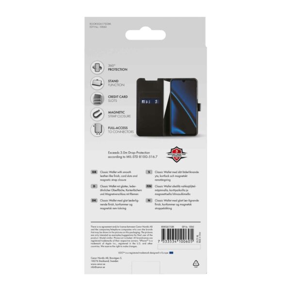 X2O Samsung Galaxy A17 Fodral Classic Wallet Svart