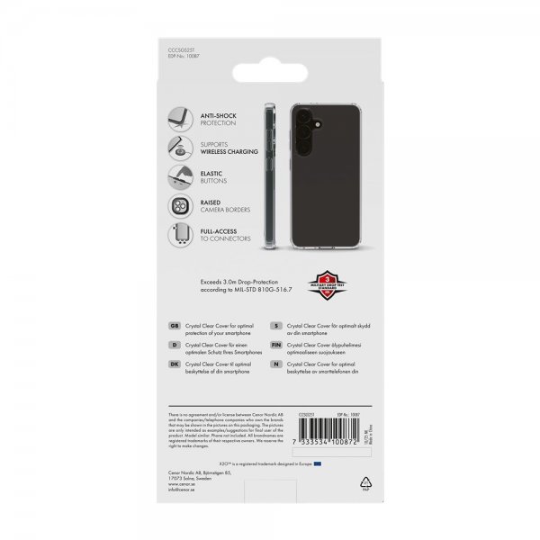 X2O Samsung Galaxy S25 Skal Crystal Clear Transparent