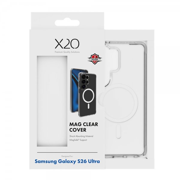 X2O Samsung Galaxy S26 Ultra Skal Mag Clear Transparent