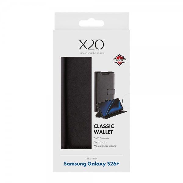 X2O Samsung Galaxy S26 Plus Fodral Classic Wallet Svart