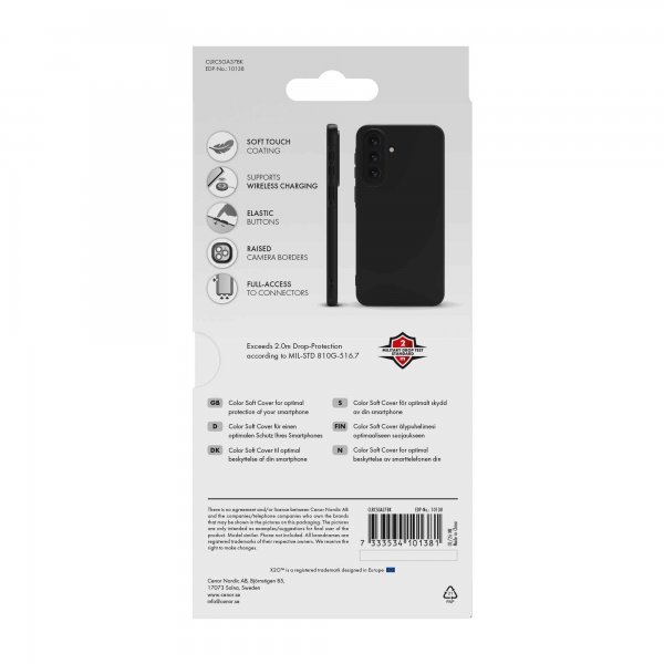 X2O Samsung Galaxy A37 Skal Color Soft Svart
