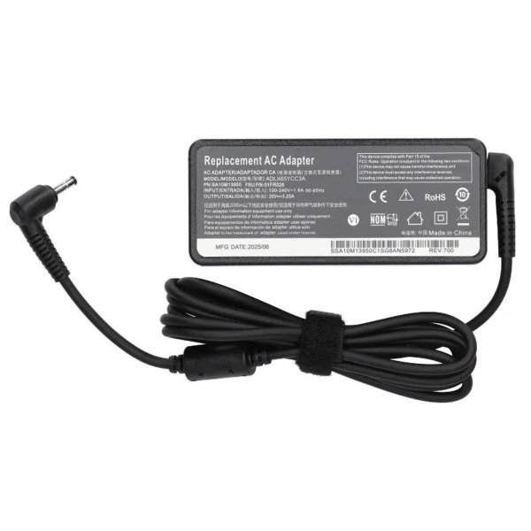 Nätadapter Laddare för Lenovo 65W 20V 4.0×1.7 mm