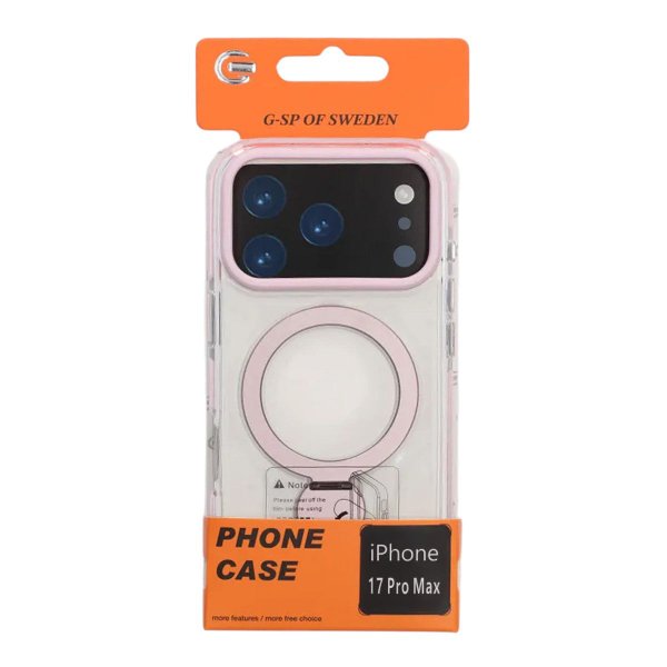 iPhone 17 Pro Max Skal Ringstativ MagSafe Rosa