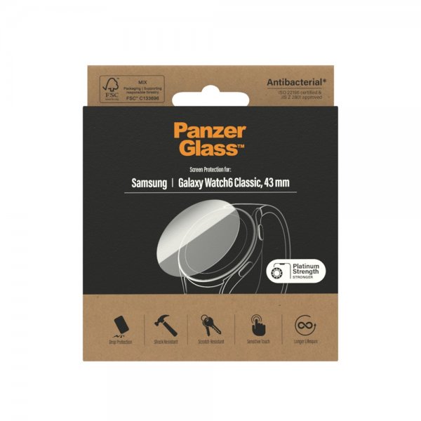 PanzerGlass Samsung Galaxy Watch 6 Classic 43mm Skärmskydd Glass