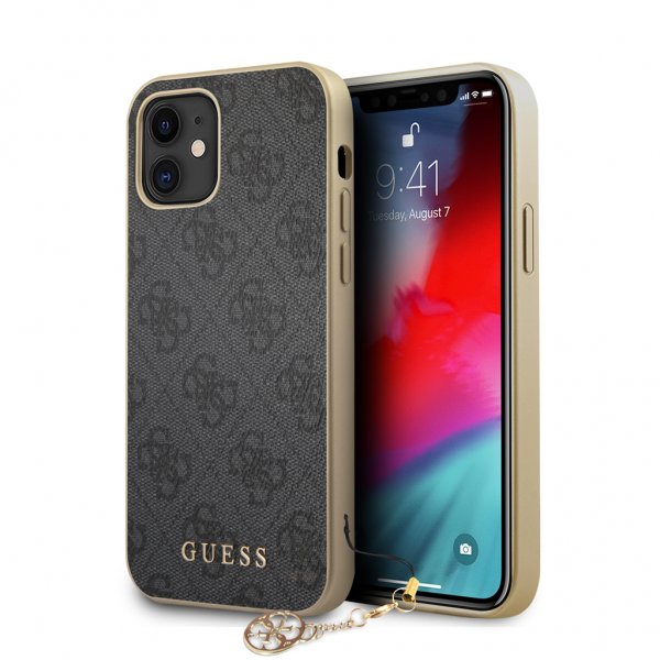 Guess iPhone 12 Mini Skal 4G Charms Grå