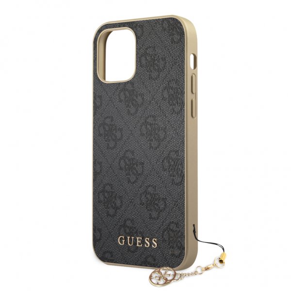 Guess iPhone 12/iPhone 12 Pro Skal 4G Charms Grå