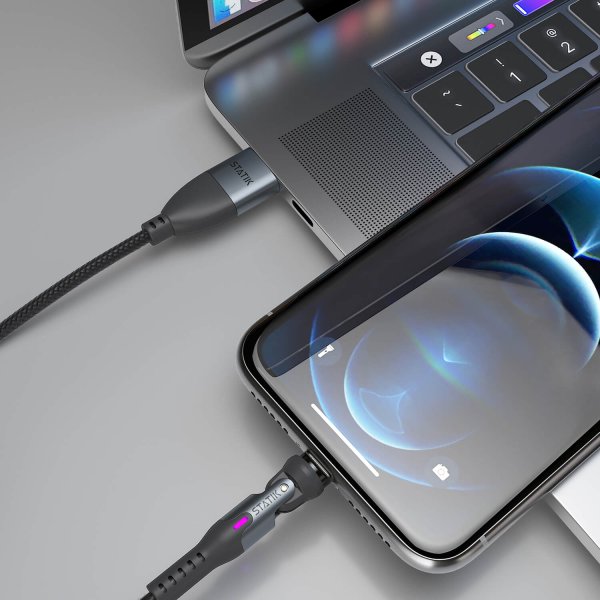 Statik Kabel 360 Pro USB-C/Lightning/Micro-USB 1m Svart