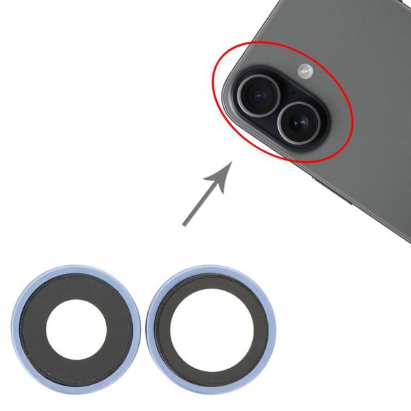 Kameralinser med ram för iPhone 17 - Blå
