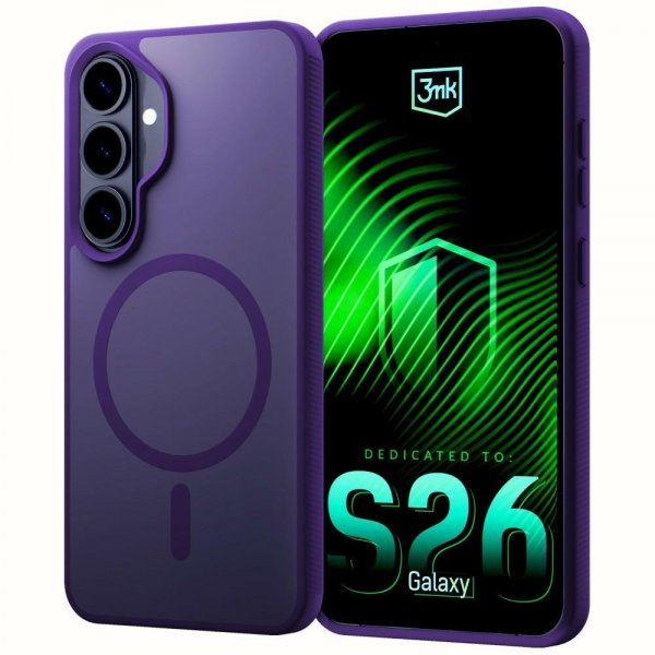 3mk Samsung Galaxy S26 Skal Smoke MagCase Lila