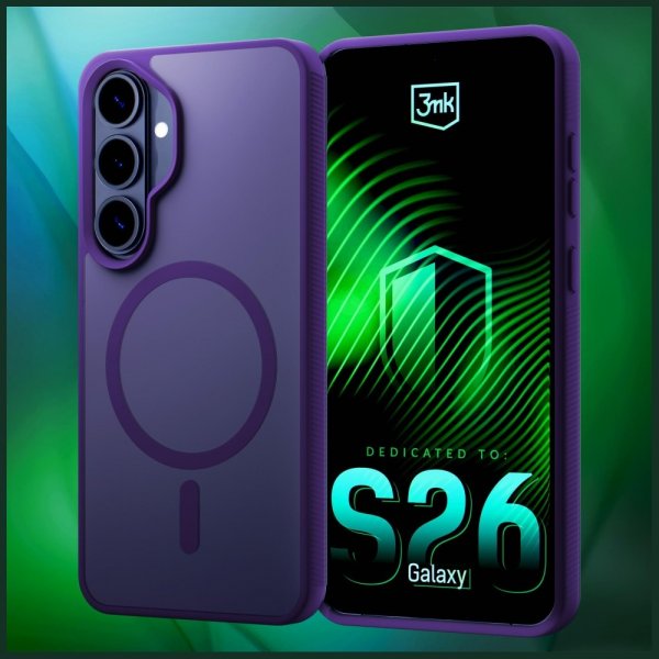 3mk Samsung Galaxy S26 Skal Smoke MagCase Lila