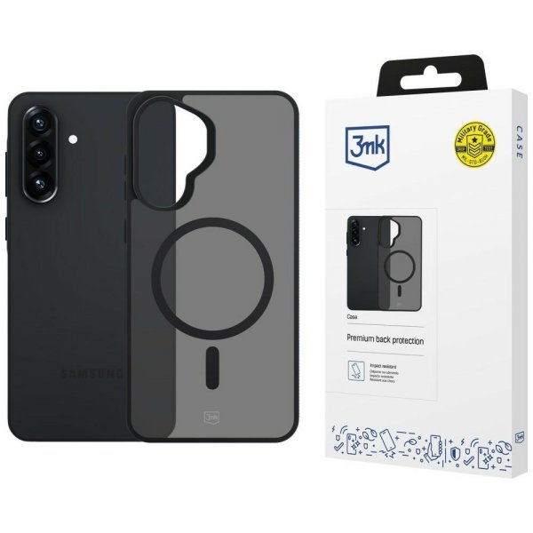 3mk Samsung Galaxy A37 Skal Smoke MagCase Svart