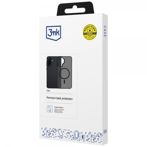 3mk Samsung Galaxy A37 Skal Smoke MagCase Svart