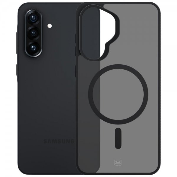 3mk Samsung Galaxy A37 Skal Smoke MagCase Svart