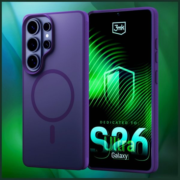 3mk Samsung Galaxy S26 Ultra Skal Smoke MagCase Lila