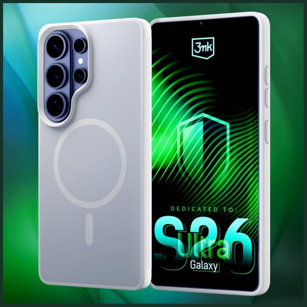 3mk Samsung Galaxy S26 Ultra Skal Smoke MagCase Vit