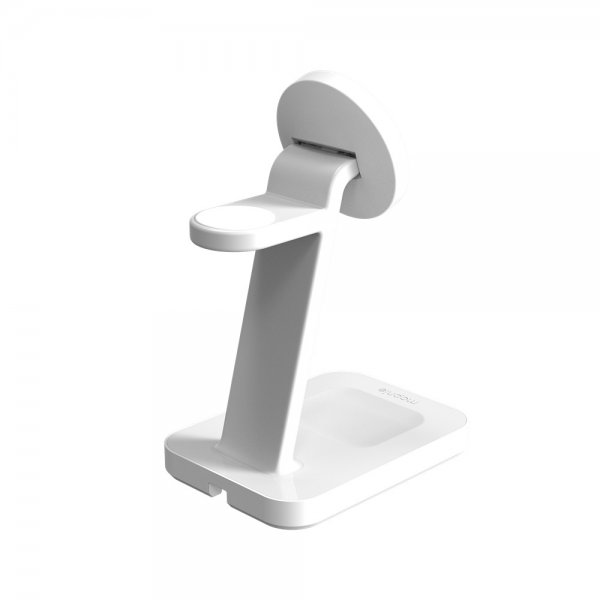 Mophie Trådlös Laddare Snap+ 3-in-1 Wireless Charge Stand Qi2 MagSafe Vit