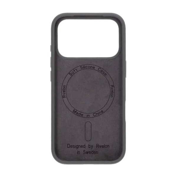 Rvelon iPhone 17 Pro Max Skal Silikon MagSafe Grå
