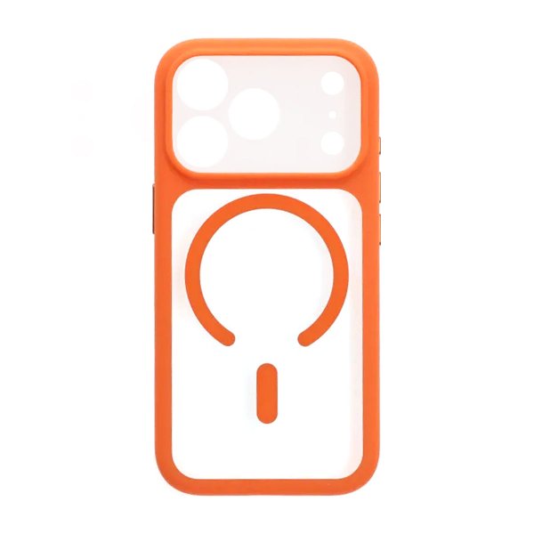 iPhone 17 Pro Max Skal Kamerasarg MagSafe Orange Transparent