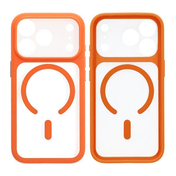 iPhone 17 Pro Max Skal Kamerasarg MagSafe Orange Transparent