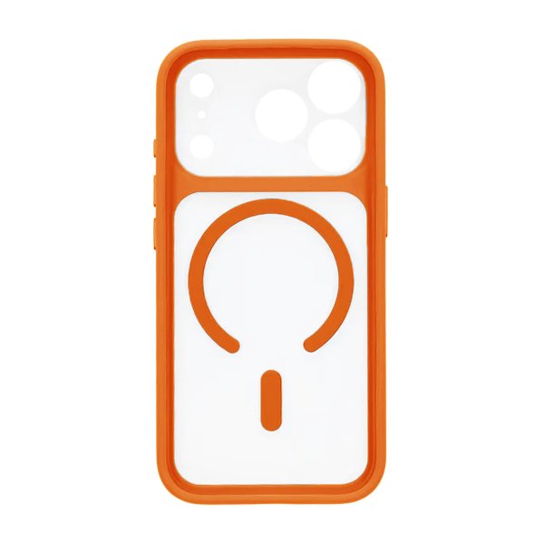 iPhone 17 Pro Skal Kamerasarg MagSafe Orange Transparent