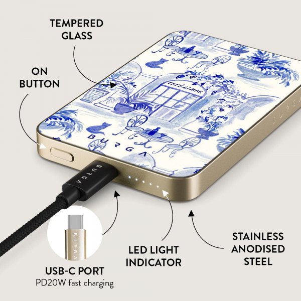 Burga Powerbank MagSafe 5000 mAh Sobremesa Guld