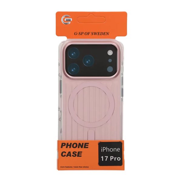 iPhone 17 Pro Skal Korrugerad MagSafe Ljusrosa