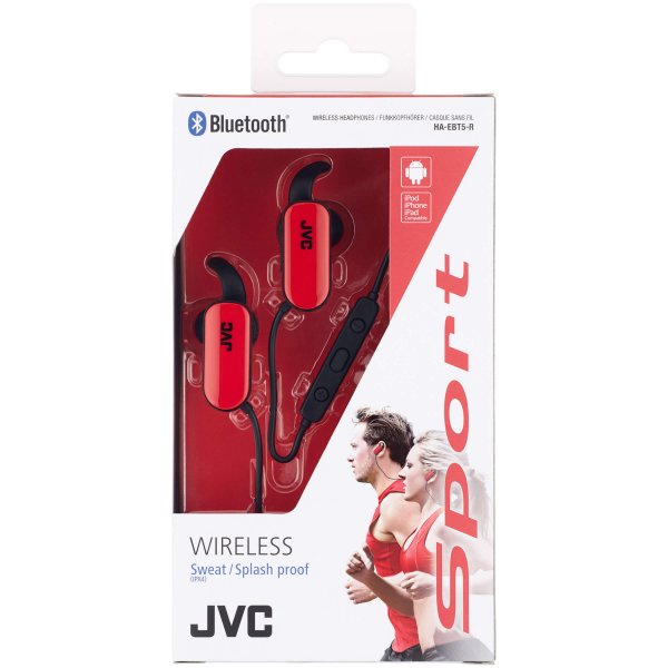 JVC Hörlurar EBT5 Trådlös In-Ear Röd