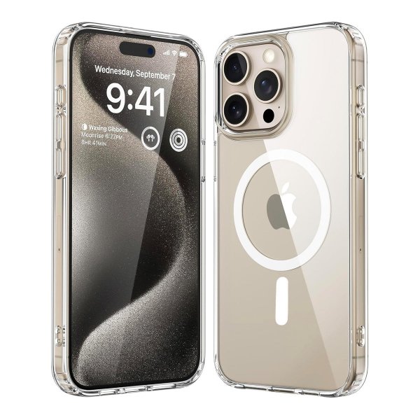 iPhone 15 Pro Skal TPU MagSafe Transparent