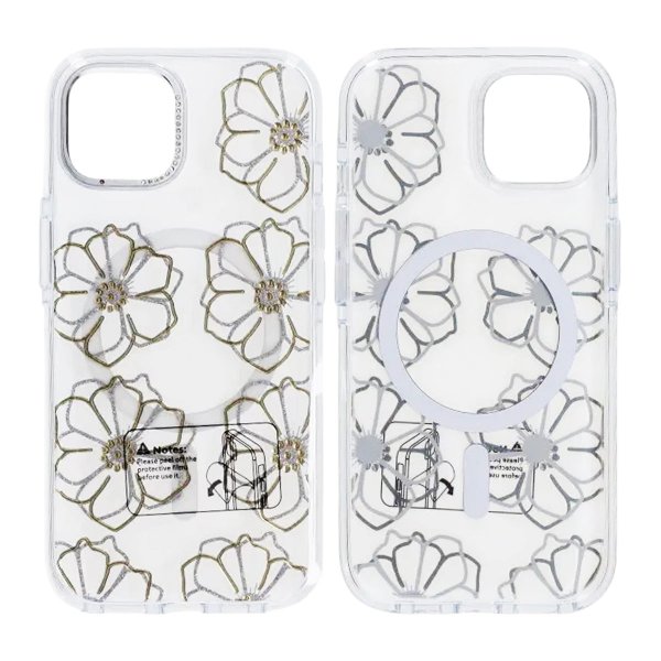 iPhone 15 Skal Mönster MagSafe Blommor