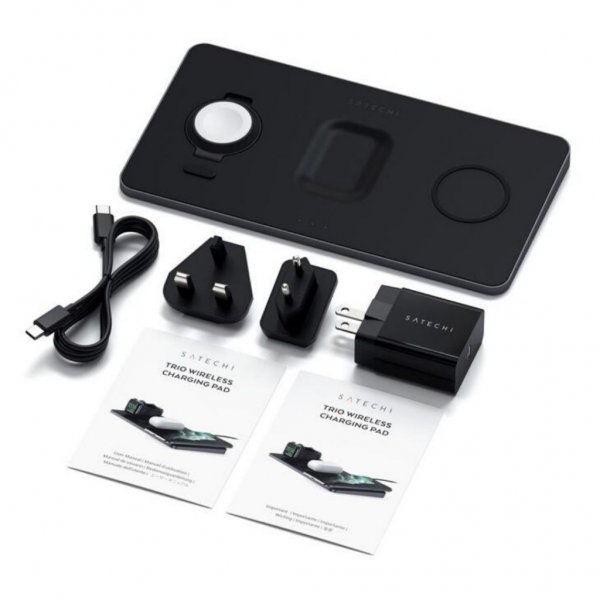 Satechi Trio Trådlös Laddare för Apple Watch/AirPods/Telefon